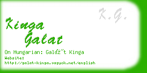 kinga galat business card